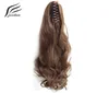 Klauw paardenstaart golvende synthetisch haar 22quot 55cm 170 g blonde kastanje bruine kleur natuurlijke paardenstaarten Haarextensions Hairpieces2669383