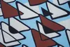 男性用の夏の短袖シャツレトロトライアングルオールオーバーグラフィックプリントパターンシャツハワイアンビーチシャツ240422
