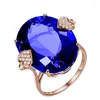 Кластерные кольца классическое кольцо для женщин 925 Серебряные украшения овальная форма сапфировый циркон