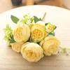 Dekorativa blommor 30 cm Silk Peony Artificial Flower Bouquet Spring For White Home Diy Decoration Christmas Garden Wedding Office Party Fake Fake