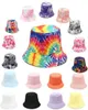 chapeaux de seau en vrac Wholale Custom Hat 48 Couleur 2021 Nouvelle mode Digner Coton Matériau Tie Dye Colorful Bucket Hat7087506