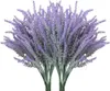 Fleurs décoratives Mefier Fake Artificiel Lavande 10 plantes de paquet de mariage Bouquet Bouquet Porch Indoor Outdoor Home Decorations