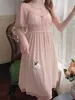Платья для вечеринок сексуальное кружевное розовое шифоновое платье с коротким рукавом стиль принцессы Сладкая девочка милая колена с малейкой дышащей модой мягкая TNSM