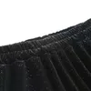 Jupes jupe de currette féminine paillette épissant l'inclinaison ourlet à la queue noire de printemps d'automne de taille élastique