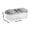 Bouteilles de rangement Boîtier de conteneurs à double compartiments multifonctionnels avec couvercle Refrigérateur Boîte en plastique alimentaire Fruit Scellant Jar Kitchen Tool