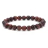 Strand Red Tiger Eye Stone Pärlor armband för män och kvinnor mode trendiga handgjorda smycken gåva