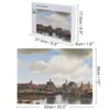 Johannes Vermeer.View of Delft 1660-61.Jigsaw puzzel gepersonaliseerde houten naamspel kinderen 240428