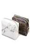 PU White Black Marble Design Men Femmes Femmes Zipper Pouche Cosmetic Sac Fashion Makeup Case Toitrage Storage Organizer 6098608