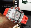 Titta på Watches AAA 2024 Product Mens Business Ghost Head Watch Leisure Full Diamond 6-Pin Quartz Watch Mens Watch