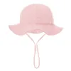 Kapaklar Şapkalar Muslin Bebek Güneş Şapk Bahar Yaz Çocuk Kova Şapkaları Kızlar için Saf Pamuk Plajı Toddle Boy Cap Bebek Yenidoğan Aksesuarları 0-12m