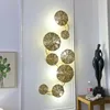 ウォールランプLED電球銅焦げ葉葉インテリアレトロベッドサイドリビングルーム装飾アートホームYX741TB