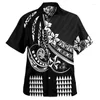 Men's Casual Shirts Harajuku Summer 3D Polynesia National Flag Printing Coat Of Arm Graphic Short Men Fashion Cool Clothing