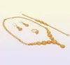 Indian Luxury 24K Gold Ploated Designer Girl Sieraden Sets Ketting Earring Dubai Wedding Bridal Sieraden Set Geschenken voor vrouwen 2201197911000