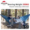 Camping Swing Hammock Ultralight 600G Anti Rollover 1/2 personer 200 kg lagervikt utomhusskog bärbar hängmatta 240429