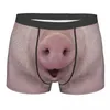 Sous-pants Cool Funny Pig Mnout Boxer Shorts Planchettes Men's confortable Animal Briefes de nez sous-vêtements