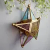 Pięcioczęściowy uchwyt gwiazdy Marokański styl wiszący szklany metalowy metal Lantern Mazi888