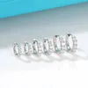 Diamond Hoop Earrings 925 Sterling Silver for Women White Gold Plated/18k Plated Fashion Simple Ear Fine Jewelry 240428