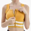 Behas 2024 Front Zipper Sport Bra Dames Running -Proof geen stalen ring verzameld Back Underwear Fitness Quick Drying Yoga Vest