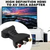 1080p RCA AV till HDMI-kompatibel kompositadapterkonverterare Audio Video Cable HDMI-kompatibel för AV med USB-kabel för HD TV-låda