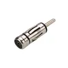 New 1/4cm Car Vehicles Radio Stereo ISO To Din Silver Aerial Antenna Mast Adaptor Connector Alloy Aerial Plug