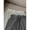 Pantalon féminin Black and White Striped Casual Straight 2024 TROUSSE LOBE CROUS