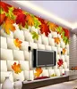 Moderne Tapete für das Schlafzimmer Customized 3D -Hintergrundpapier für Wohnzimmer Herbstblätter Ahornblätter 3D -Fernsehwand 3D Tapete Walls7668771