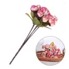 Fleurs décoratives 24cm 15 têtes Rose Pearl Buds artificiel rosebud bricolage Bouquet nuptial de mariage faux simulation cadeau décoration de fleur