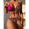 Swimwear Women 2024 One Piece Backless Swimsuit Femme Leopard Patchwin Bikini Sexy Splicing Femmes High Cut Bathing Costume Monokini