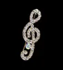 Note musicale de la qualité de la qualité Brooch Écharpe broches brillantes en cristal en cristal pour femmes bijoux de bouquet de mariée de mariée gi5326499