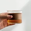 Wijnglazen Walnut Anti-Scald Glass Cup Verticale Frosted Tea High Borosilicate Coffee Milk Set