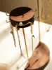 Декоративные тарелки латунные подставки для хранения ювелирных ювелирных ювелирных крючков ожерелье из грецкого ореха, держатель из ювелирных украшений