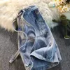 Улица Харадзюку мужские джинсовые шорты модные пуговицы украшены джинсы летние джинсы Тренд мужской твердый цвет короткие брюки 240417