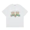Casa Blanca Kazablank Erkekler Kadın Üst Elbise Gömlek İnce Fit Moda Tasarımcı Günlük Giyim Yükseklik Kalitesi Tişörtleri Kısa