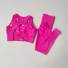 Crop Top Sports BH Damen Set Professionell Fitness Tanktoper BH Schockfeste Running Yoga -Anzug schöner Rücken BH 240429