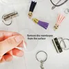 Keychains Key Key Fob Hardware Set en cuir Keychain Tassel Tassel Acryliques Tablettes Swivel Snap Hooks for DIY Craft