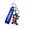 Cartoon Salted Egg Superman Doll Chavechain Chave de keyrope Key Pingente Bookbag Small Pinging Keychain