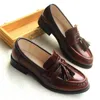 Chaussures décontractées Brown Tassel Oxfords Locs grande taille 13 Oxford Mocasins de mode en cuir fait à la main Oxford