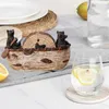 Tabelle tavolino sottobicchieri in resina set orso drink tappetino figurine nere graziose con isolamento di calore regalo a 6 feste decorazioni per la casa