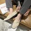 Fashion Mens Suede en cuir authentique Chaussures décontractées pour hommes Boucle Party Making Modage Mocasins Hen Light Light Confortant Driving Flats 240430