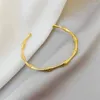 Bangle Gold Color Bamboo Joint Bangles Trend Bracelet For Women Men Romantic Party Gift Fashion sieraden