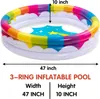 Rainbow Unicorn Baby Removable Swimming Pool Inflatable Pool forChildren Ring Swim Pool Game Water Pool for Summer Fun Ages 3 240417