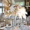 Pas de fleurs) Clear Crystal Flower Stands for Wedding Decoration Affiche Crystal Stands Set Flowers Piedal Floral Stands Wedd