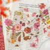 5pcs Four Seasons Flower Travel Series Lesezeichen PVC Durchscheinende Lesen Buch Marke Retro Seitenmarker Stationerie Lieferungen 240428