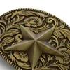 Belts Western Cowboy Two-tone Rope And Barbed Wire Classic Impression Lone Star Attitude Buckle