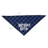 Appareils pour chiens 1pc Pet Party Decoration Set Birthday Triangle Scarf Chapeau à nœud