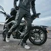 Men's Pants Idopy Cool Motorcycle Faux Leather Warm Autumn Winter PU Waterproof Windproof Biker Cargo Trousers For Man