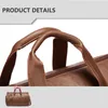 Leder -Duffle -Tasche Verstellbarer Gurt Schulter Handtasche wasserdicht extra Weekender Bag mit Schuhenfach für Wandertrip 240423