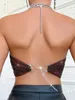 Tanks de femmes sexy Voir à travers la ramine corset top top femme d'été fishnet plage bikini tops femme 2024