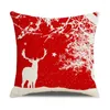 Almohada navidad de invierno cubiertas de 45x45 cm decoraciones decorativas decoraciones de lino para sofá sofá