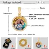 Médaillons à mémoire ronde Collier pendentif d'image personnalisé pour hommes bijoux hip hop grande taille PO Pendant 240429